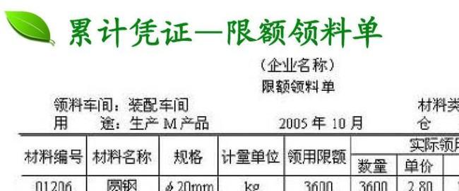 累计凭证包括哪些