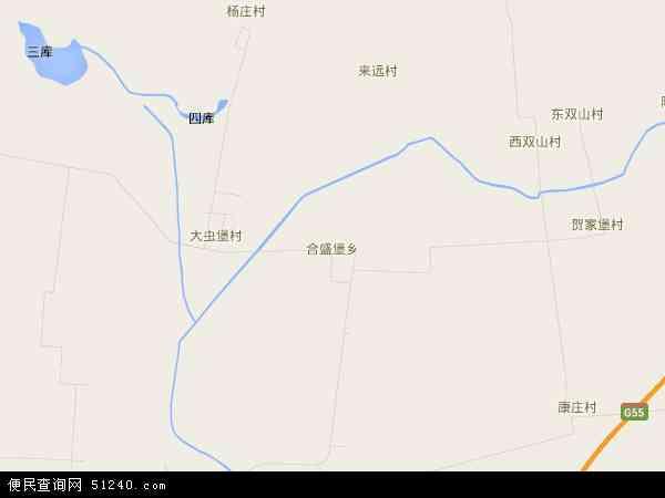 中国山西省朔州市山阴县合盛堡乡地图(卫星地图)