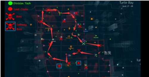 全境封锁暗区资源位置图及路线图一览