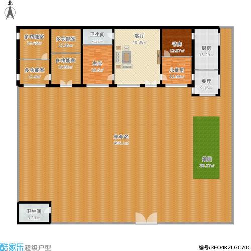 五间平房前厦三间卧室一个火炕设计图展示