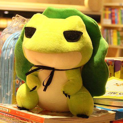 紫誉新品旅行青蛙公仔毛绒玩具青蛙布娃娃可爱女生玩偶送女友礼物