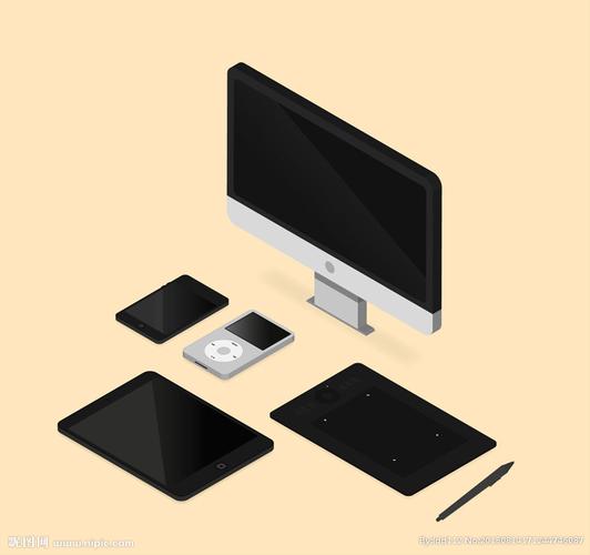 5款立体电子产品矢量素材图片