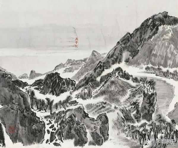 中国美院中国画系陈磊山水画