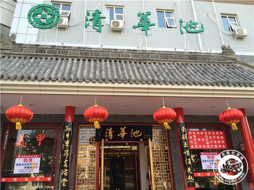 地铁8号线e口出来左转,红黄蓝幼儿园对面就是清华池,很好找.