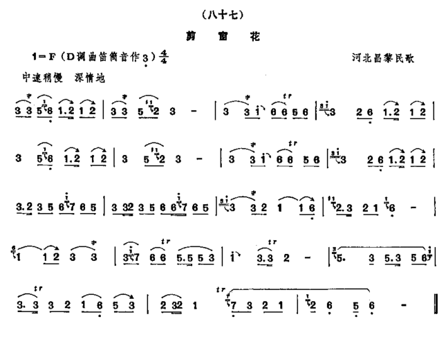 剪窗花 河北昌黎民歌