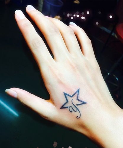 虎口小清新纹身图案