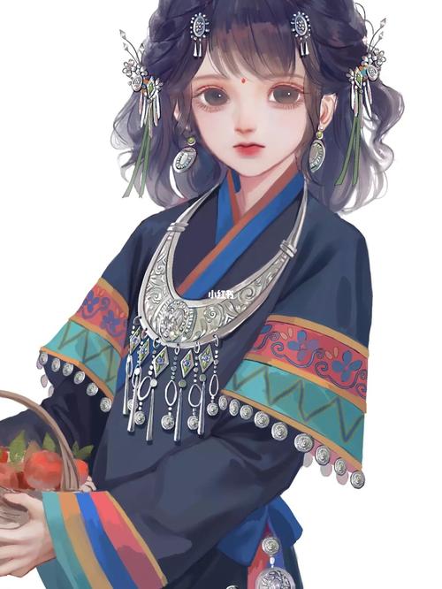 俏皮可爱的苗族女孩_女生头像_优质女生头像_素材_头像