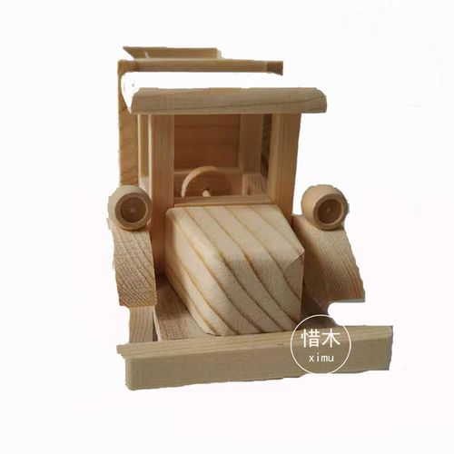 [惜木工坊] 解放车爱国益智创意手工玩具 材料包半成品 diy 儿童木工