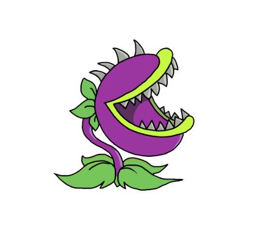 怎么画植物大战僵尸里的大嘴花