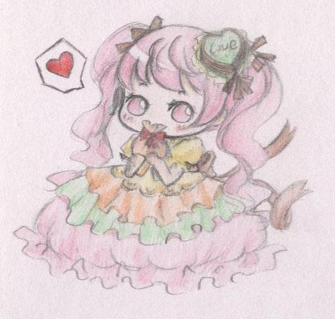 萌系卡通天使简笔画