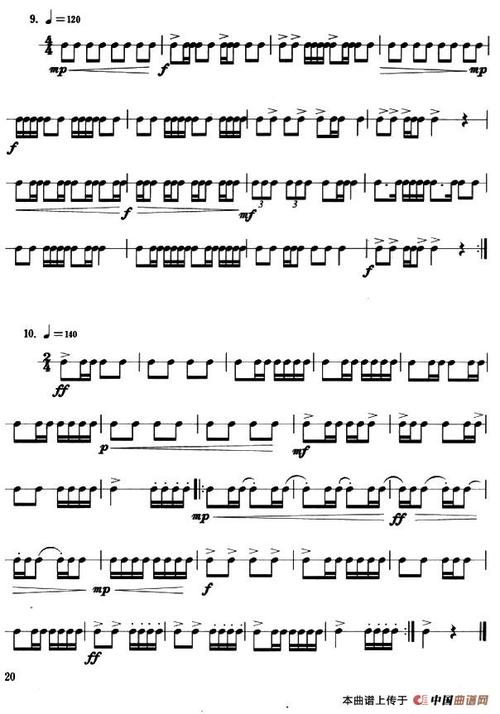 小军鼓练习曲18首_其他乐谱