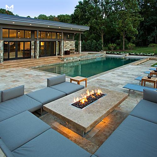 莫洛尼壁炉户外景观燃气壁炉别墅酒店会所户外景观专用壁炉