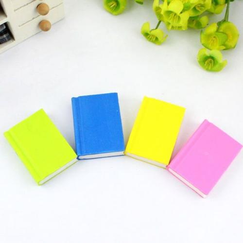 日韩文具 卡通书本迷你橡皮 创意彩色课本造型橡皮擦 学生奖品 批