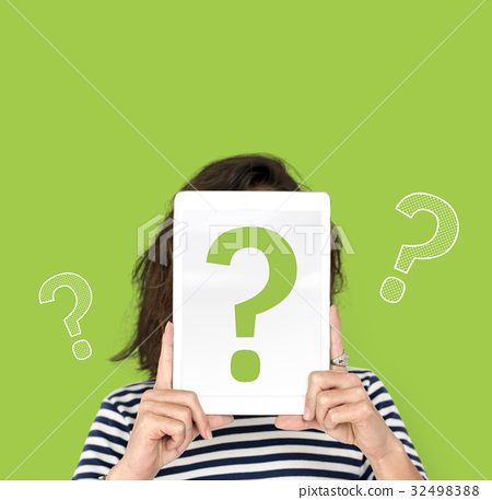 图库照片: question mark icon thinking of solution