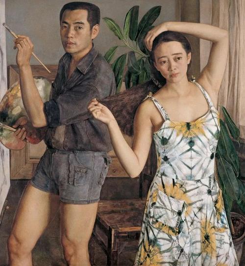 杨飞云,油画,静物前的姑娘,新婚夜,北京保利,画画