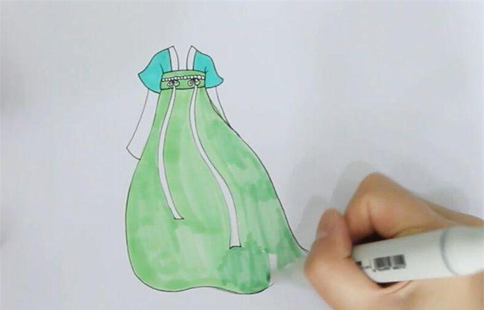古代襦裙简笔画