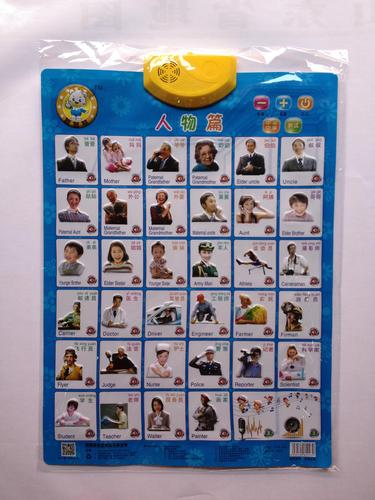 聪聪熊有声挂图 婴幼教具语音挂图 发声挂图 宝宝识字挂图