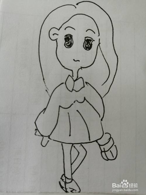 漂亮的小女孩怎么画