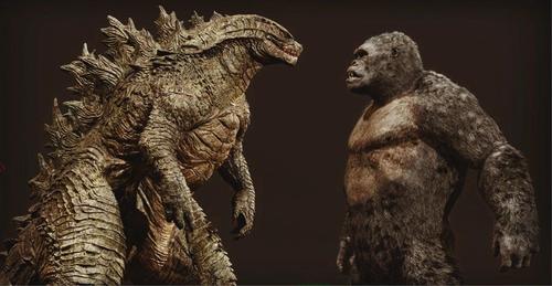 《哥斯拉大战金刚》首曝画面,金刚拳头跟哥斯拉脑袋一