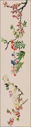 明 周之冕 百花图 纸本 像素12978x3160 分辨率250dpi