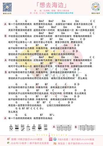 想去海边尤克里里谱 夏日入侵企画 弹唱和弦谱