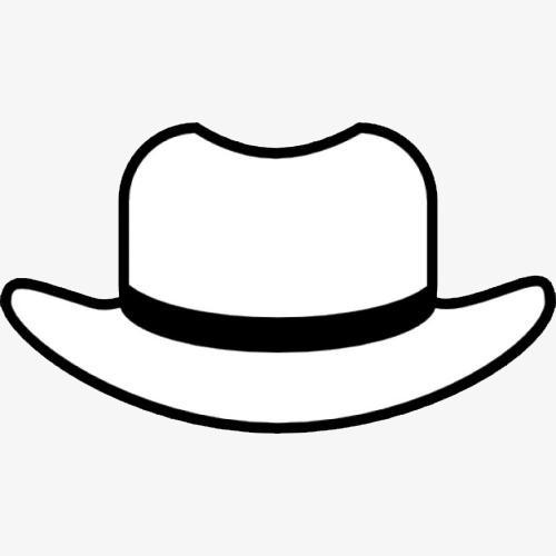 手绘时尚风格帽子简笔画矢量图