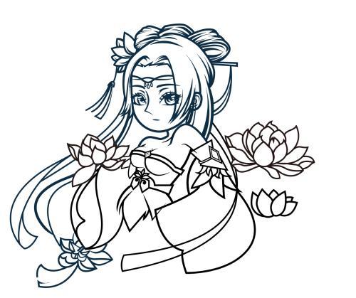 貂蝉简笔画要简单的