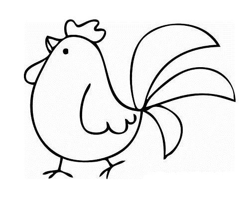 动物儿童画公鸡相关词 公鸡动物简笔画