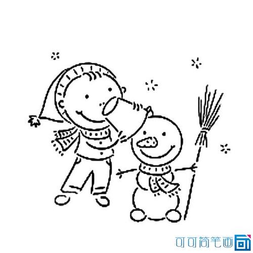堆雪人简笔画2