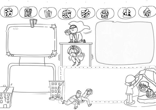 关于地震自救的手抄报怎么画 地震自救手抄报简单又漂亮