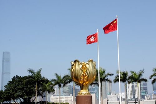 春节游香港紫荆花广场