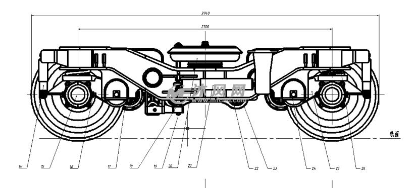 动车组转向架装配图