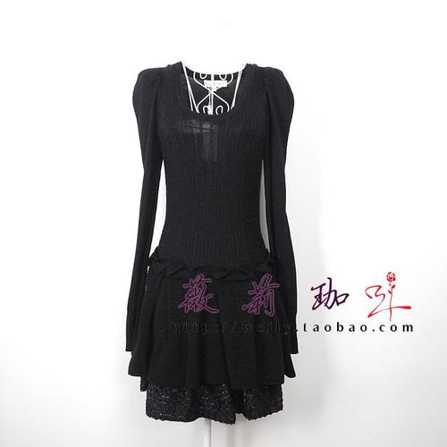 兰**雅专柜正品 秋冬装新品l53y665女款连衣裙 兰蔻卓雅 特价清仓