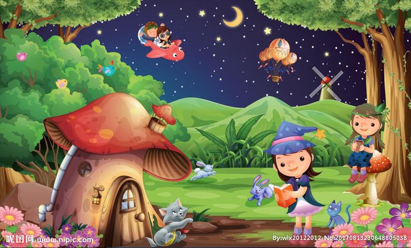 卡通童话世界背景图片
