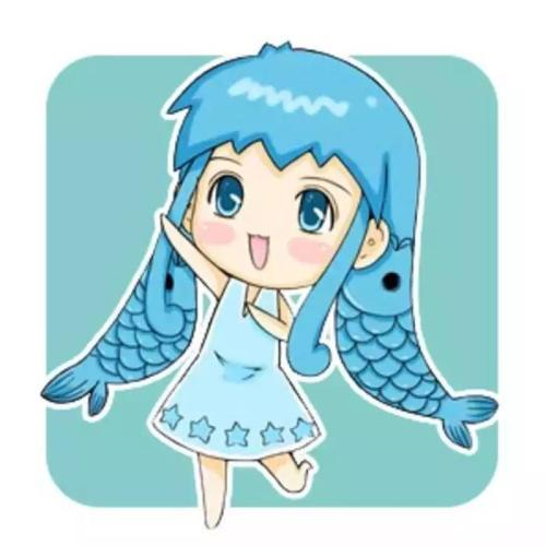 双鱼座q版萌图简笔画双鱼座双鱼座动漫女双鱼座头像男生双鱼座神圣衣