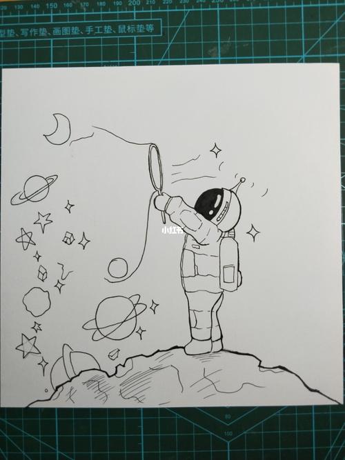 宇航员插画_插画_宇航员_绘画_临摹_画画_文化_绘画