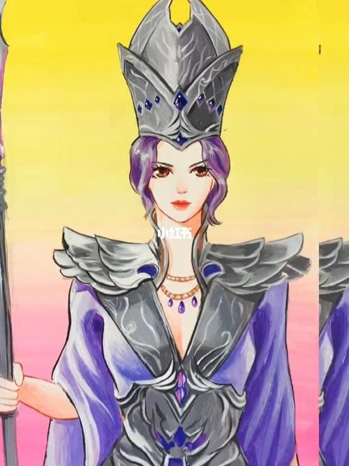 来画比比东了,有人喜欢吗?_绘画_一起画画_文化_绘画