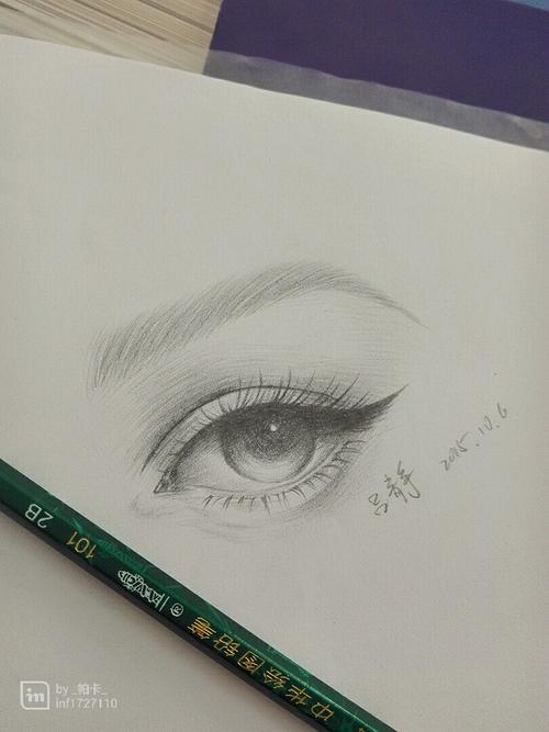 手绘 眼睛 铅笔画 素描