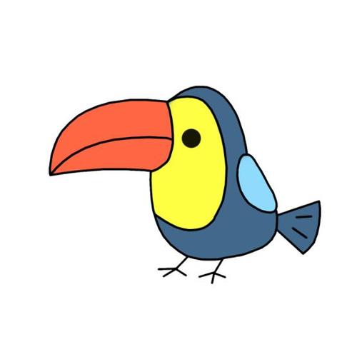 巨嘴鸟简笔画应该怎么画