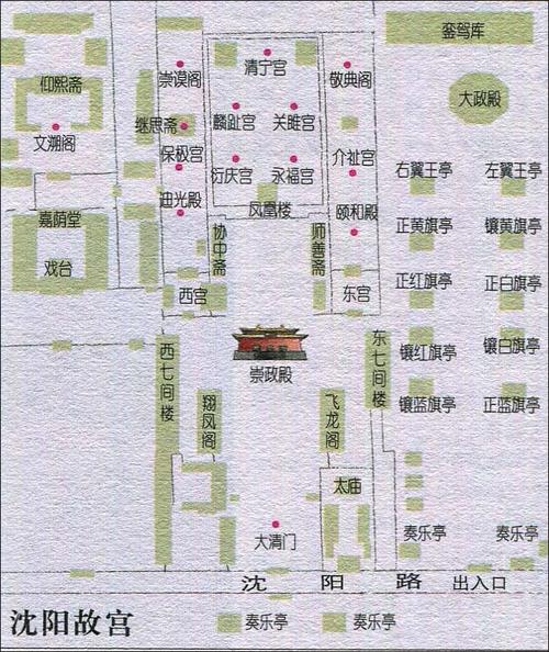 沈阳故宫景点导游图_辽宁旅游地图库_地图窝