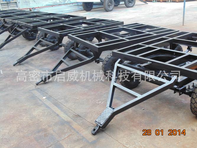 2吨平板拖车 厂家定做拖挂式平板车 物流全挂拖车