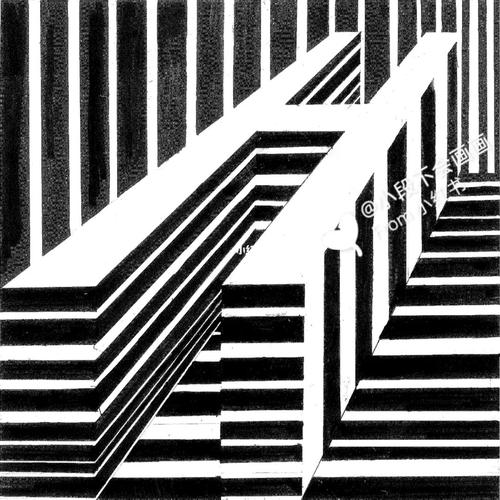 立体构成#马克笔系列#构成基础_立体构成_马克笔_艺术