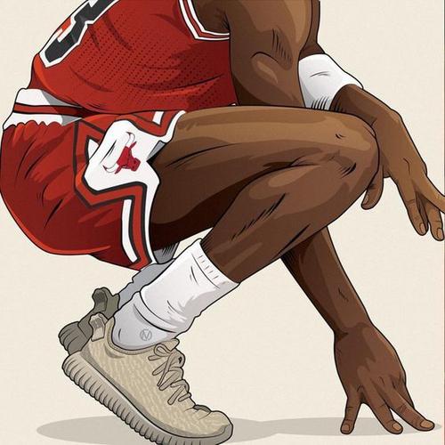 michael jordan x yeezy illustration