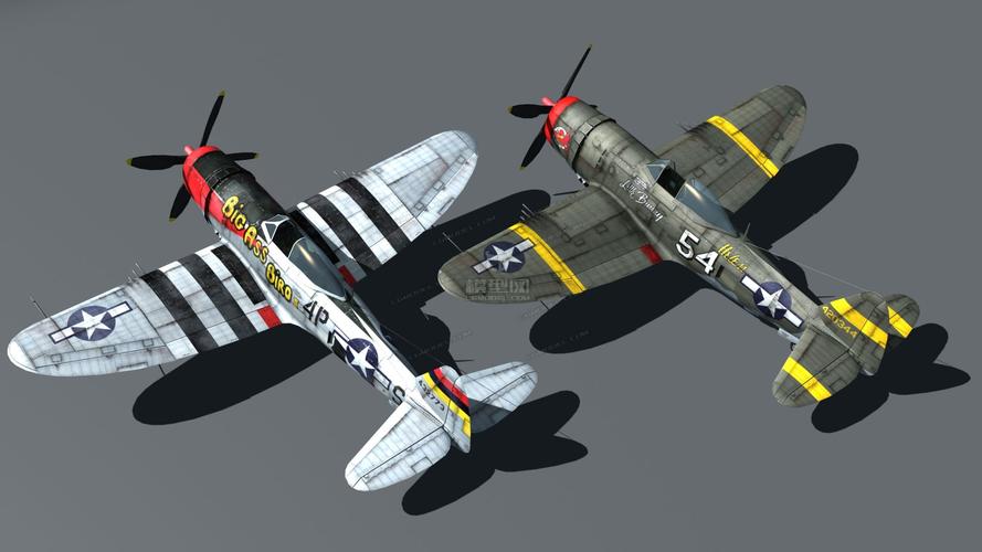 二战名机 美国p47 p-47雷电战斗机 奶瓶