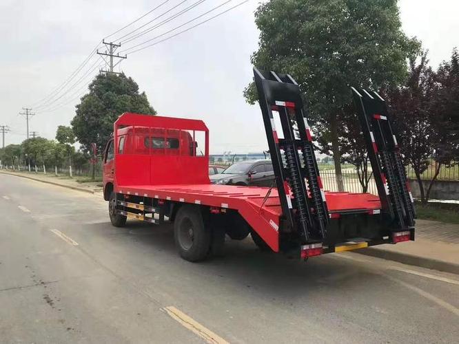 蓝牌二手拖车拖车上蓝牌蓝牌平板拖车蓝牌小挖机平板拖车