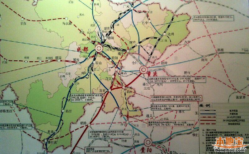 渝昆高铁泸州段线路图