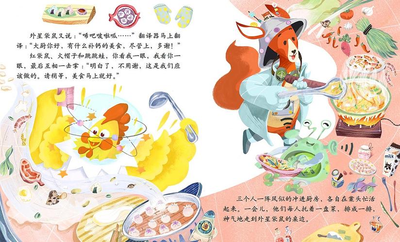 与 中少社 合作的短篇绘本《美食屋》