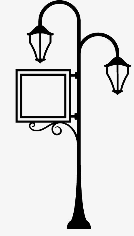 点亮路灯的简笔画