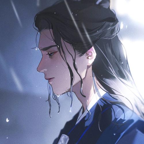 "古风男生头像:如果可以,请让我在微风桃树下亲吻你的