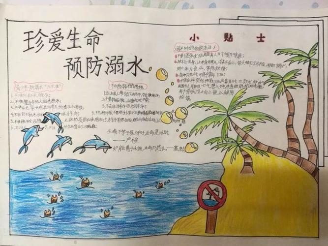 "珍爱生命 预防溺水"主题手抄报